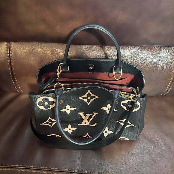 Louis Vuitton Montaigne Empreinte Gigante MM Black Beige - Picture 2 of 9